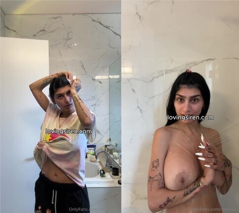 MIA KHALIFA – LIVE HOT SHOW IN SHOWER AND NAKED TALKING ONLYFANS